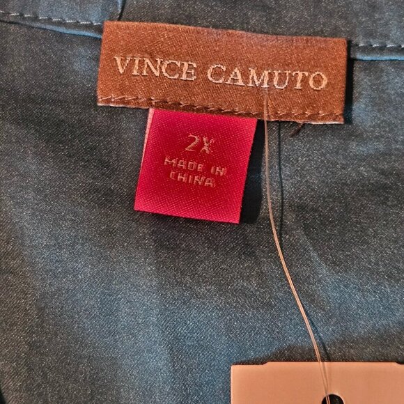 Vince Camuto Teal Sleeveless Blouse 2X NWT - Picture 6 of 8